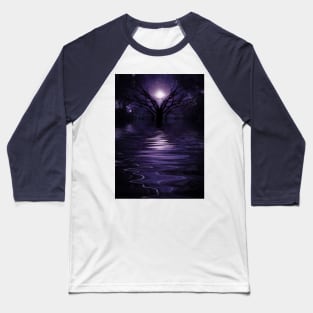 Purple Fantasy Landscape Baseball T-Shirt